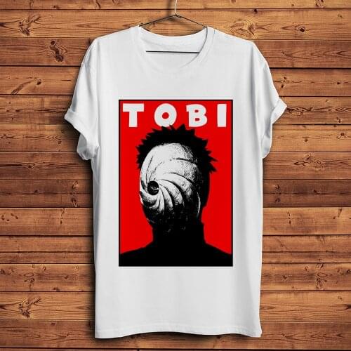 Uchiha obito pretend tobi funny anime t shirt men summer new white casual tshirt unisex manga streetwear tee