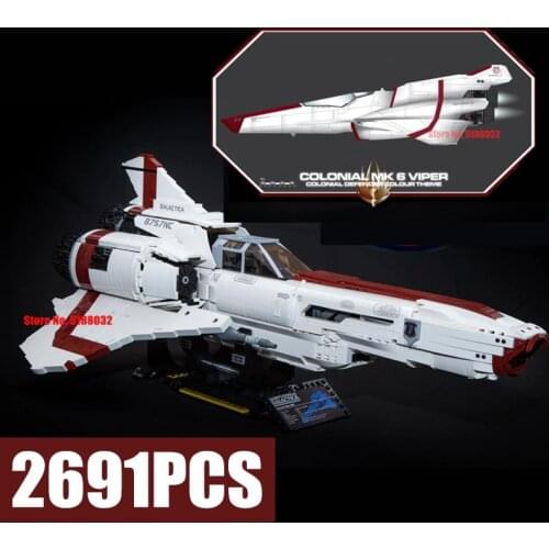 New 2691PCS Star Space wars Plane Battlestar Galactica Colonial Viper MKII Model Model Building Block Bricks Kid Toy Gift