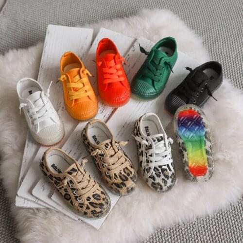 Spring Children Canvas Shoes Fashion Girls Student Summer Soft Jelly Bottom Casual Sneakers Breathable Boys Non-slip Sport Shoes