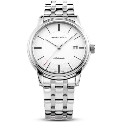 Seagull D816.405 Guilloche PVD With Stainless Steel Self-wind 3 Hands Exhibition Back Automatic Mens Business Watch