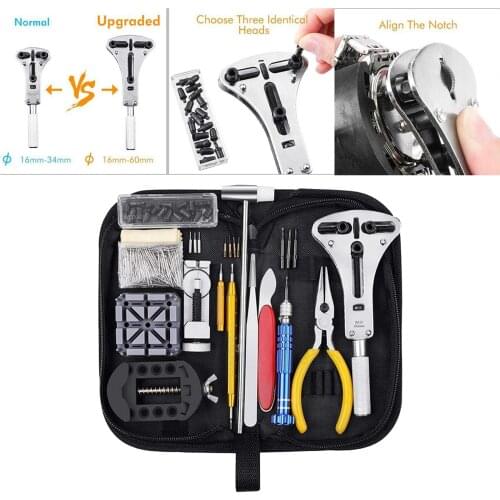 168 Pcs Watch Repair Kit Professional Spring Bar Tool Set, Watch Battery Replacement Tool Kit, Watch Band Link Pin Tool Set