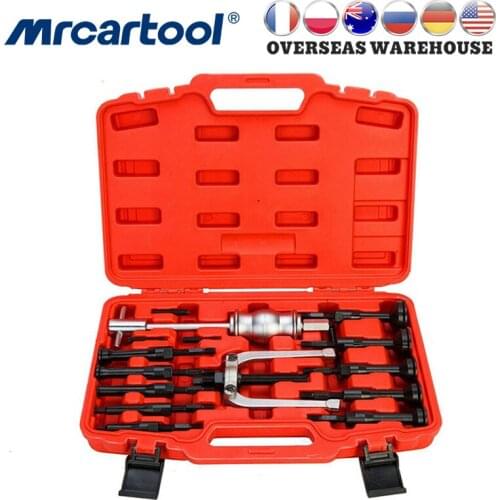 MR CARTOOL 16Pcs Bearing Remover Inner Disassemble Bearing Blind Hole Slide Hammer Remover Extractor Puller Kit Car Repair Tools