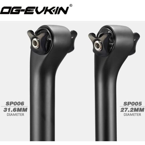 OG-EVKIN SP005/SP006 Top Carbon Seatpost 27.2mm/31.6mm Road Bike Seat Tube Bicycle Parts long 400mm