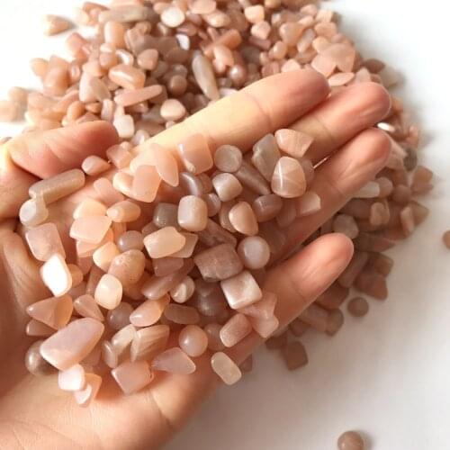 Natural polished Red Moonstone gravel Stones Making Necklace Bracelet