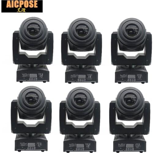 6units 60W LED Moving Head Light 3 Face Prism Spot Light with Rotation Gobo Function DJ Disco Stage Projector Dmx 4/15 Channels