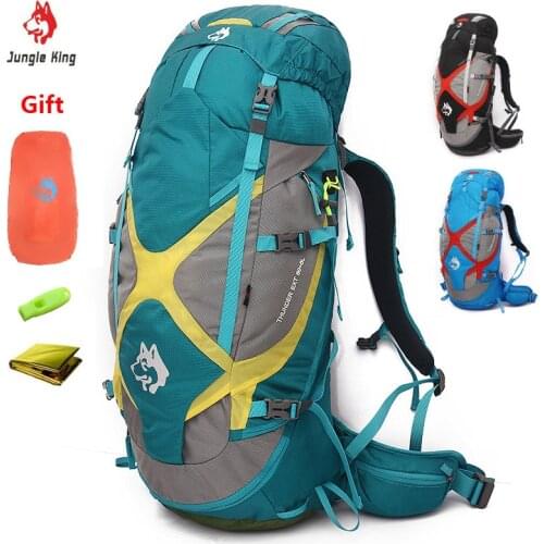 JungleKing CY1037 outdoor professional mountaineering bag waterproof sports large capacity backpack 65L travel adult backpack