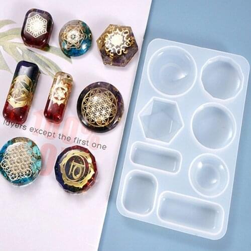 Crystal Epoxy Resin Mold Geometric Earring Ear Pendant Casting Silicone Mould DIY Crafts Jewelry Making Tools