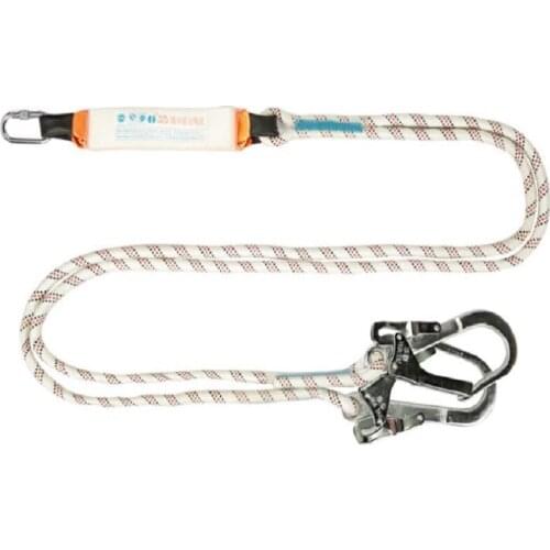 Double hook safety rope for use with seat belt European air conditioning installation safety rope CE certification