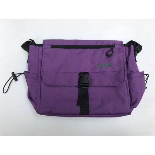 JP Anime Shin Seiki Evangerion EVA-01 Shogoki Cosplay Purple Embroidery Shoulder Bag