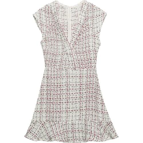 Модные платья в клетку TRAF China At AliExpress