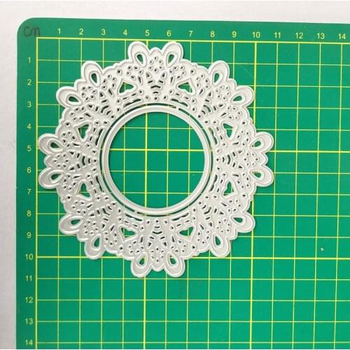 Reunion Round Floral Border Metal Cutting Dies Embossing Stencil DIY Scrapbooking Photo Album Decor Paper Card Making Tool