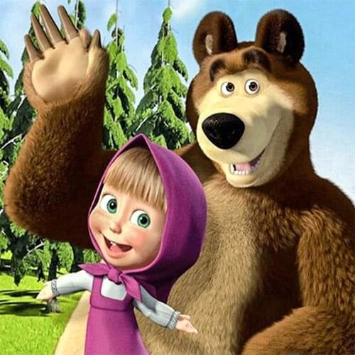 Cross Stitch Diamond embroidery cartoon animal Bear diamond painting Cross Stitch square Rhinestone mosaic decoration kids gift