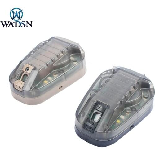 WADSN Airsoft Survival Lamp HEL STAR 6 Helmet Mounted LED Marker Green Red IR Strobe Light Waterproof Military Weapon Lights