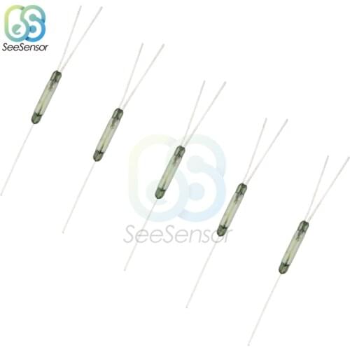 10pcs N/O N/C Reed Switch Magnetic Switch 2.5 * 14mm Normally Open Normally Closed Conversion Magnetic Induction Switch