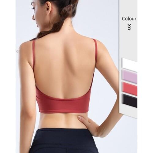 Beauty Back Yoga Bra Padded Ballet Dancing Vest Women Sports Sexy Crop Top Elastic Nylon Fitness Clothing Cycling Underwear