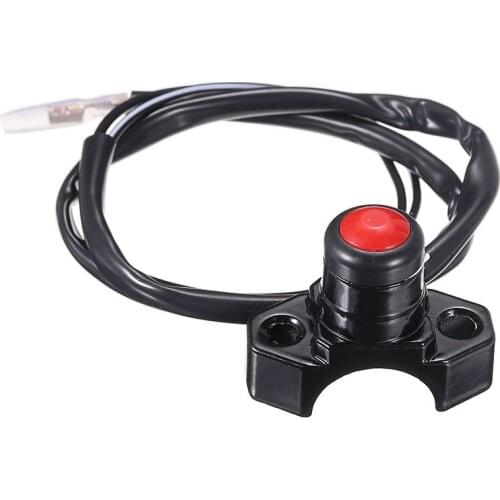 For ATV Quad Pit Dirt Bike 1pc 22mm Black Aluminum Motorcycle Handlebar Engine Start Stop Button Switch Parts