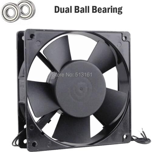 1pcs Gdstime 12cm 120mm 220V/240V Ball Bearing 50/60Hz Iron Frame AC Fan Exhasut Fan Indsutry Cooling Fan