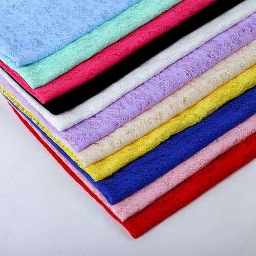 10yards Floral Stretch Lace Fabric Polyester Spandex Dress 4 way stretch lace dress fabric