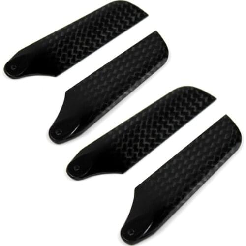 2 Pairs FY 62mm Carbon Fiber Tail Rotor Blades for Align T-rex 450 V2 V3 PRO DFC RC Helicopter