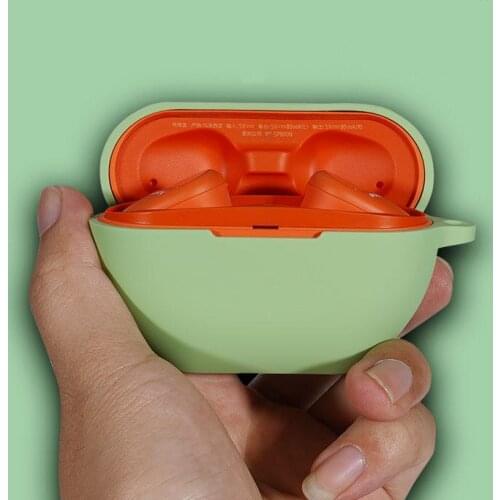 2020 Soft Silicone case for SONY WF-800N wireless earpods Portable Protective Cover with Anti-lost Buckle for Sony WF-SP800N