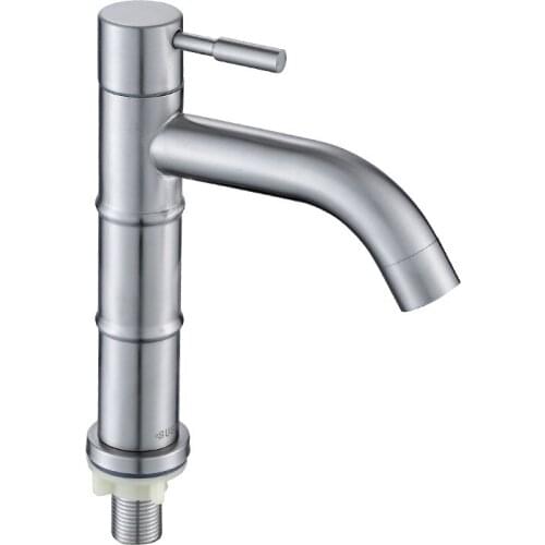 304 Stainless Steel Single Cold Quickly Open Type Kitchen & Basin Faucet Rust And Corrosion Resistance Bathroom Sink Water Tap
