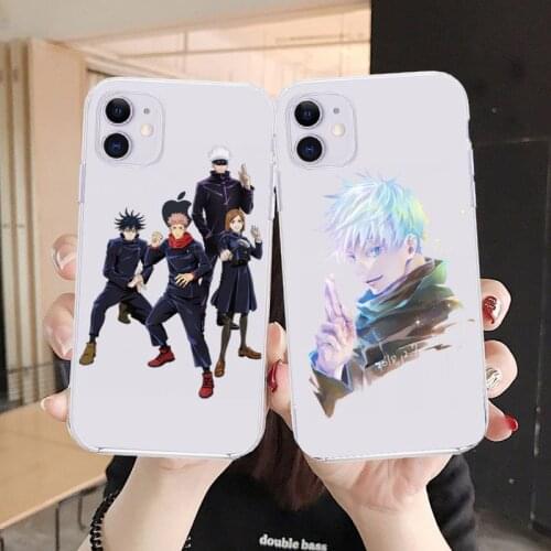 Jujutsu Kaisen Satoru Gojo Phone Case Transparent for iPhone 11 12 Mini Pro MAX.If you choose other models, please leave message