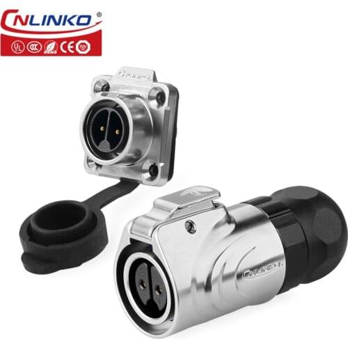 CNLINKO Industrial Female Plug Male Socket Waterproof IP67 Power Connector 2pin 3pin 4pin 5pin Electric Wire Adapter 7 8 9 Pin