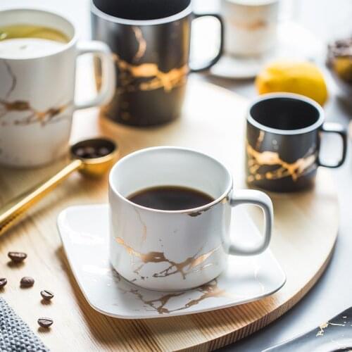 Cat Feces Coffee Cups Italian Condensed Milk Ceramic Mug Saucer Suit Afternoon Tea Glass Small Wine With Dish Spoon Set