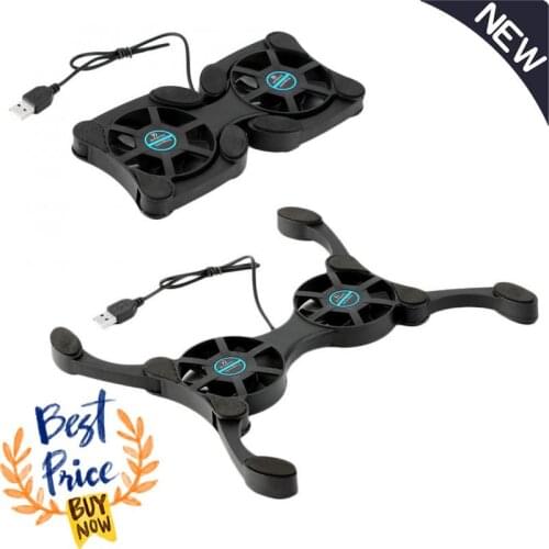 USB Fan Cooler Cooler LED Mini Octopus PC Portable Foldable Twin Fans Cooler Cooling Pad Folding Cooler Computer Cooling Pad