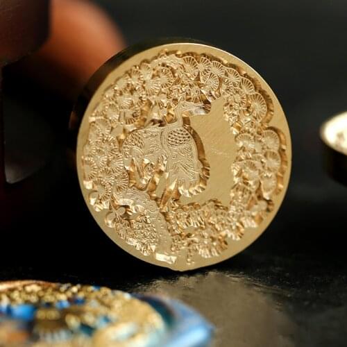 China Style Lacquer Seal Popular Brass Wax Seal Stamp Landscape Animal Seal Envelope Seal DIY Crafts Sealing Wax Seal Stamp