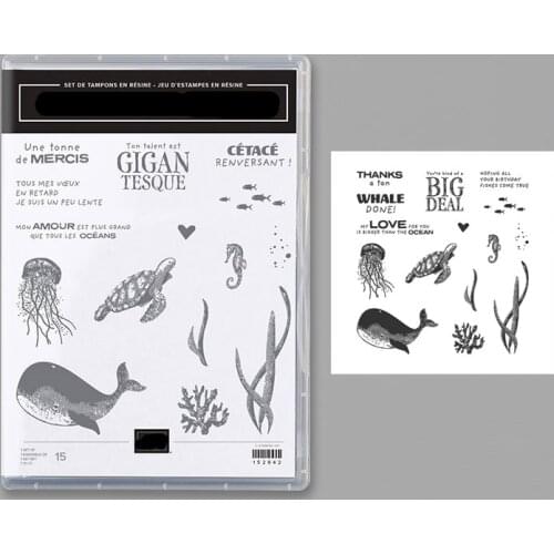 WHALE Metal Cutting Dies and Stamps for DIY Scrapbooking Photo Album Paper Craft Embossing Template New Stamps and Dies 2021