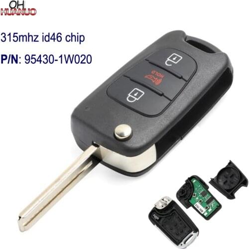 Upgraded Folding Flip Remote Key Fob 315MHz ID46 Chip for Kia Rio 2012-2013 P/N: 95430-1W020