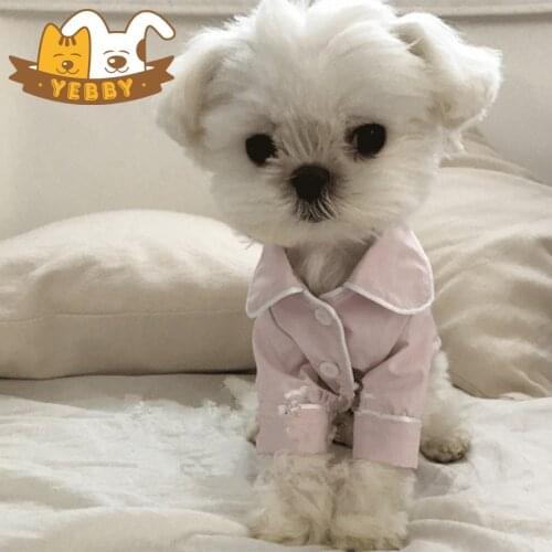 Fashion Cute Lovely Teddy Puppy Shirt Small Dog Pet Clothes Gent Pajamas Lersure Style
