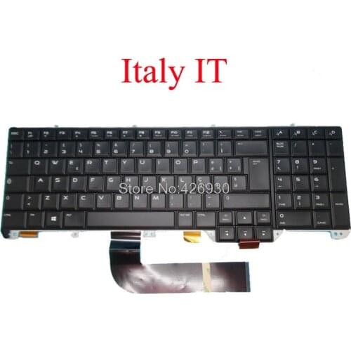 Laptop IT Keyboard For DELL For Alienware 17 R1 M17X R5 0NXRG5 NXRG5 PK130UJ1B11 NSK-LC0BC 0E Italy black With Backlit new