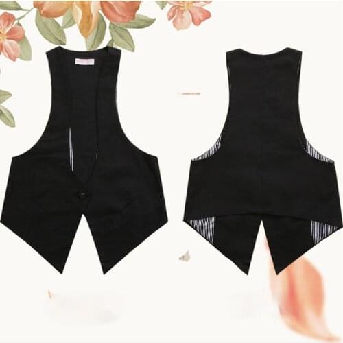 New Arrival Women Fashion V-Neck Sleeveless Button Down Fitted Racer Back Classic Vest Shirts Separate Waistcoat for Formal Wear