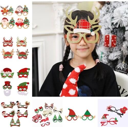 New Year 2021 Gifts Santa Claus Snowman Elk Frame Glasses Navidad Ornaments Christmas Decorations Natal Noel Xmas Christmas Gift