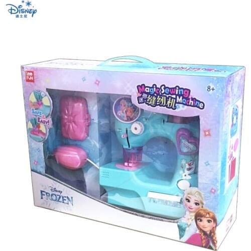Genuine Frozen Childrens Mini Sewing Machine Toy Princess Ai Aisha Little Girl Christmas Birthday Gift