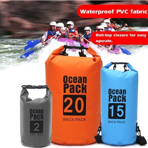 Outdoor Waterproof Bag PVC Dry Bag Beach Swimming Floating Rafting Kayak Boat River Trekking Pack Sack 2L 5L 10L 15L 20L 25L 30L