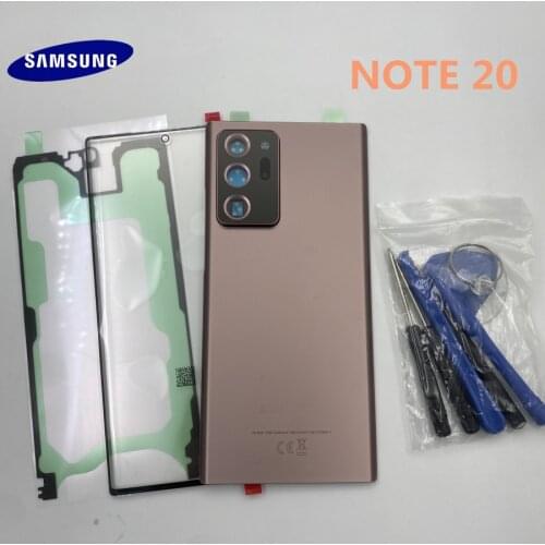 SAMSUNG Galaxy Note 20 Ultra N980 N988 Front Touch Panel Outer Lens + Rear Battery Door Back Glass Housing Cover
