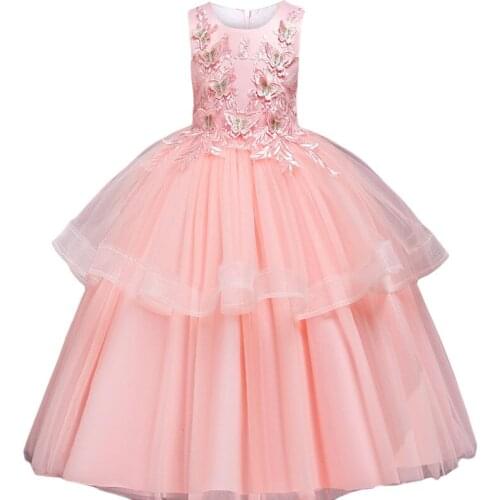 Baby Girls Flower Dress Christmas Princess Wedding Elegant Kids Elegant Dresses Children Clothing Evening Party Costume Clothes