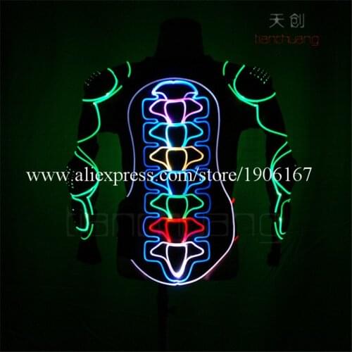 Full color fiber optic lighting performance cycling jacket performance lighting props LED light nightclub hotel lighting clothes