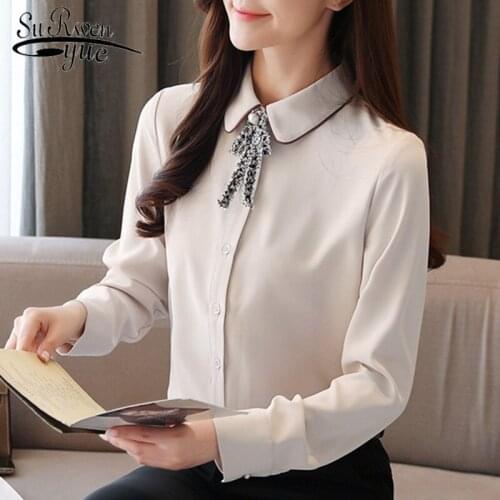 Casual Blusas Mujer 2021 Solid Vintage Long Sleeve Women Blouse and Tops Cardigan Shirts Women Female Clothing Plus Size 8102 50