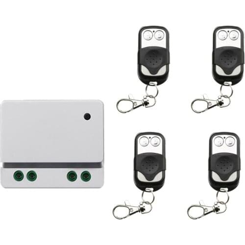 AC85V 220V 250V 1 Channel Wireless RF Remote Control Light Switch 10A Relay Output Radio Receiver Module +two key Transmitter