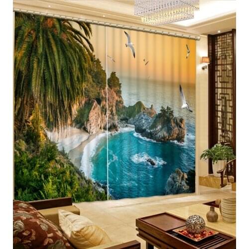 Luxury Sheer Curtains landscape Living Room Curtains For Living Rroom Kitchen Backdrop Curtain