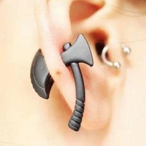 Mens Womens Punk Stereoscopic Hatchet Impalement Ear Stud Earring Jewelry hot Fashion Jewelry Decor Accessory Gift For Unisex