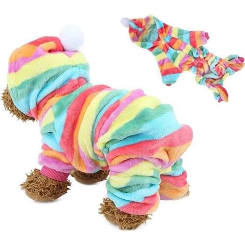 Puppy Christmas Clothing Hoodie Flannel Dog Clothes Winter Pet Clothes Pet Dog Jacket Coat Dog Jumpsuit Xmas Pets Outfits XS-2XL