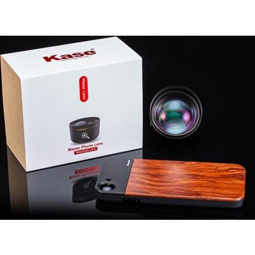 Kase Master Large Aperture HD 135mm Telephoto Lens With Solid Wood Phone Case For iPhone