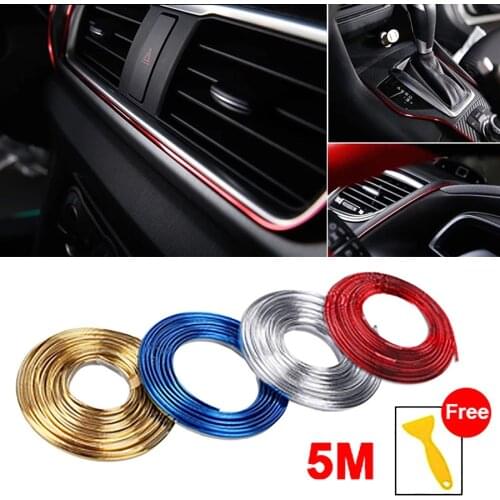 Car Styling Universal Flexible Interior Decoration Moulding Trim Strips Car Cover Car Central Control and Door Decoration Strip