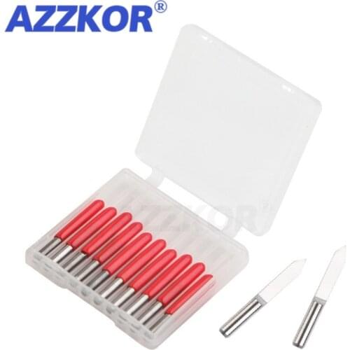 Tungsten Steel Relief Carving Tool 4mm Flat Bottom AZZKOR Sharp Cutting Metal Taper Carving Cutter Engraving Machine Tool 1pcs