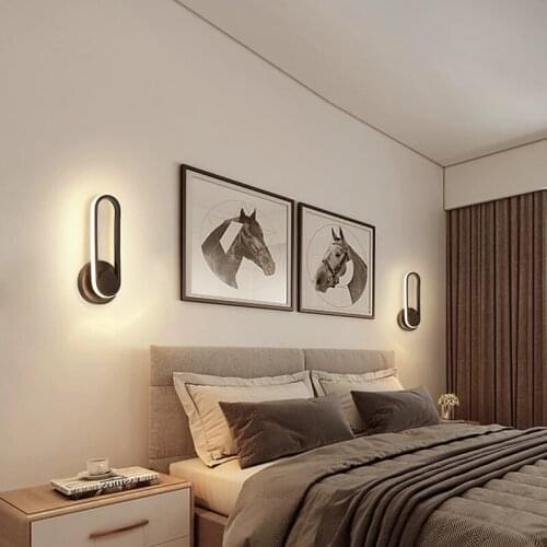 Rotatable Wall Lamp Bedroom Bedside Lamp Nordic Minimalist Living Room Background Wall Corridor Staircase Lamp Atmosphere Lamp
